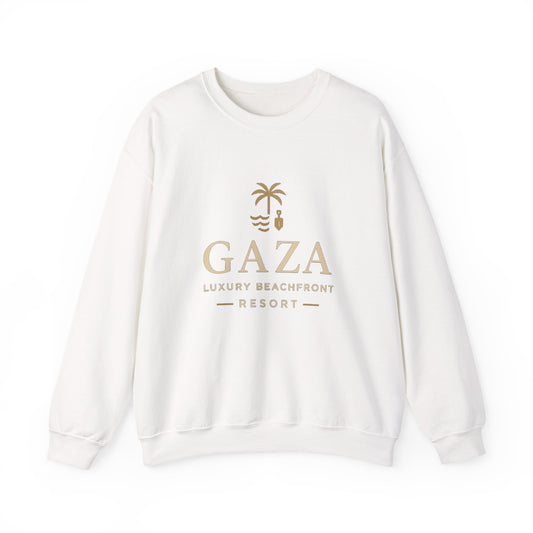 Gaza Luxury Beachfront Resort Sweatshirt, Unisex Crewneck Sweater, Beach Vacation Gift, Casual Summer Apparel, Travel Souvenir