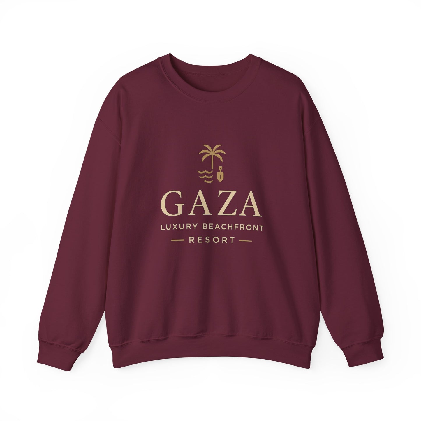 Gaza Luxury Beachfront Resort Sweatshirt, Unisex Crewneck Sweater, Beach Vacation Gift, Casual Summer Apparel, Travel Souvenir