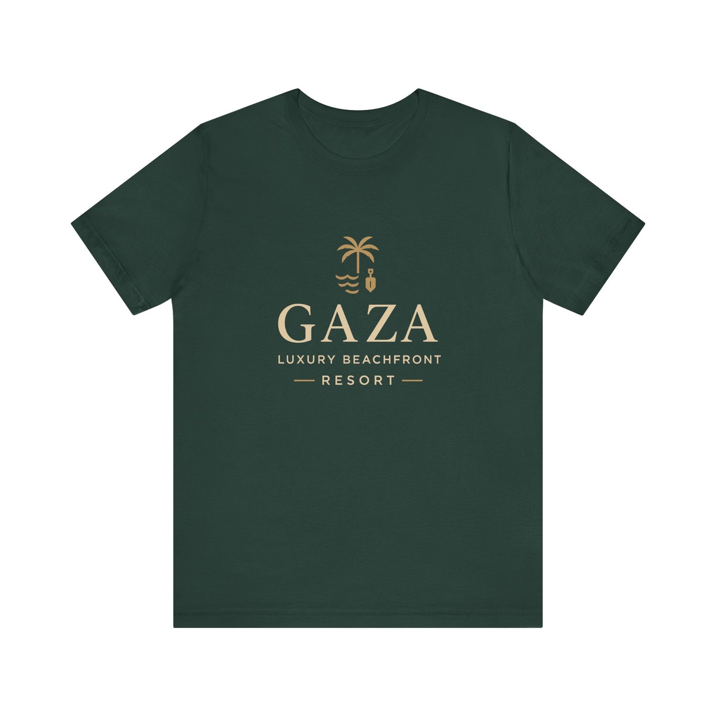 Gaza Luxury Beachfront Resort Tee, Vacation T-Shirt, Travel Apparel, Summer Fashion, Unisex Summer Tee
