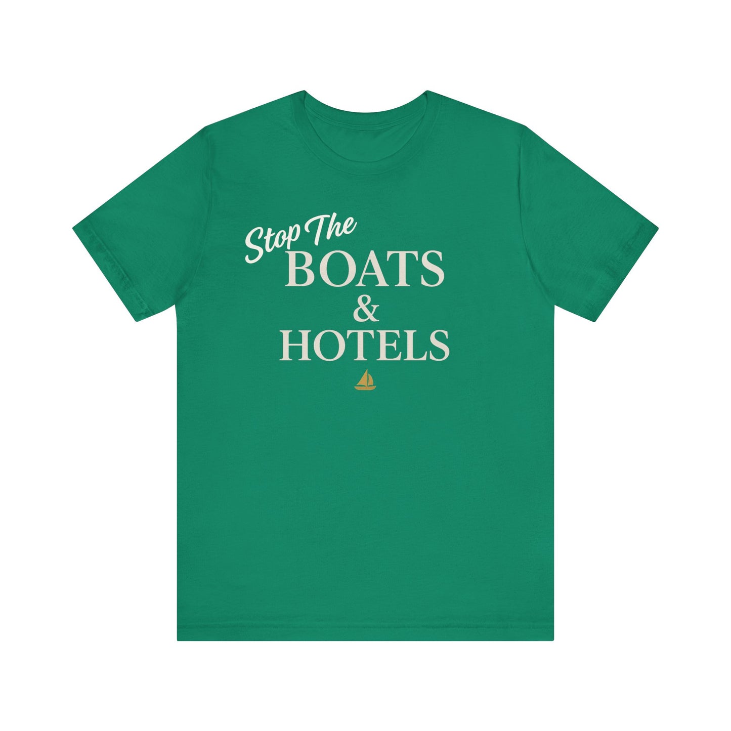 Boats & Hotels Unisex Tee, Nautical Summer Style T-Shirt, Vacation Gift, Sailing Shirt, Beachwear, Casual Everyday Top