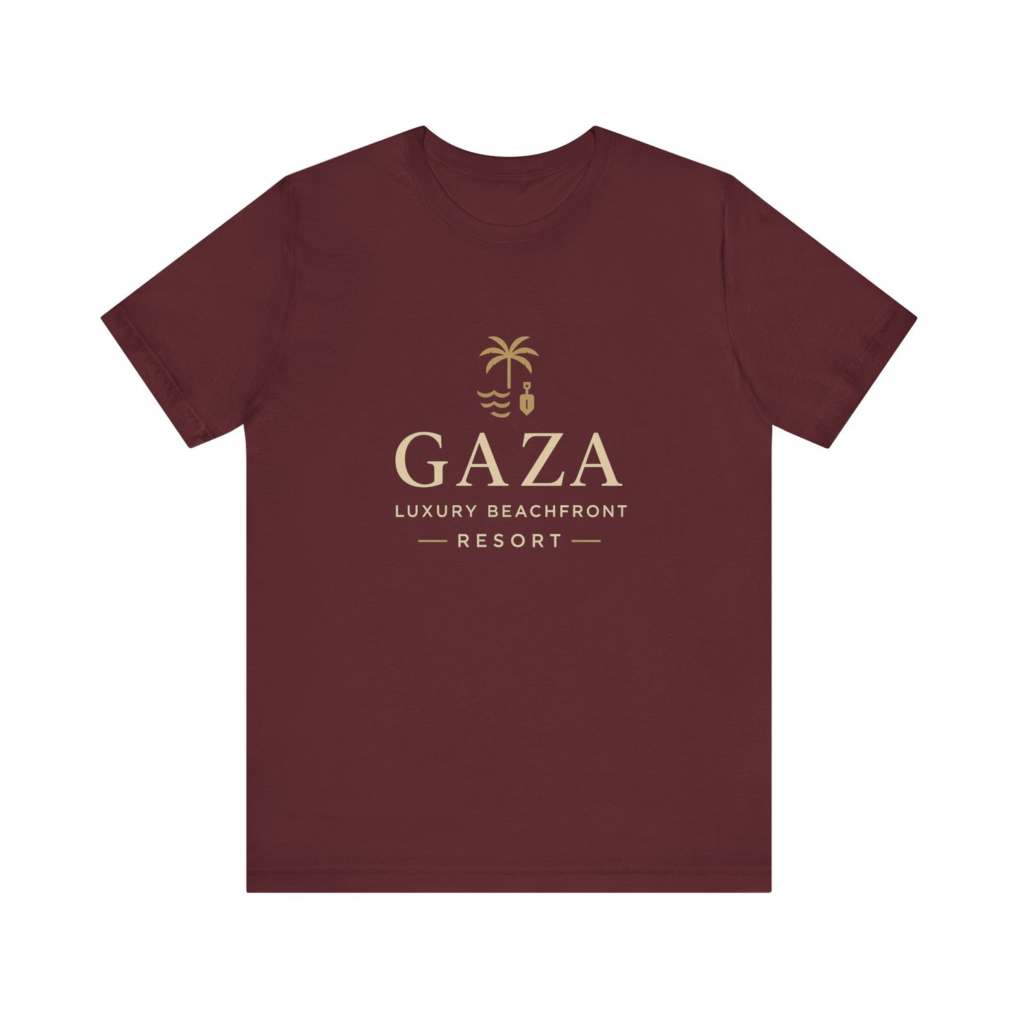 Gaza Luxury Beachfront Resort Tee, Vacation T-Shirt, Travel Apparel, Summer Fashion, Unisex Summer Tee