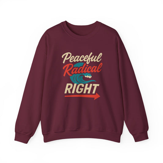 Peaceful Radical Right Sweatshirt - Unisex Heavy Blend Crewneck, Trendy Casual Wear, Unique Gift Idea, Cozy Fashion