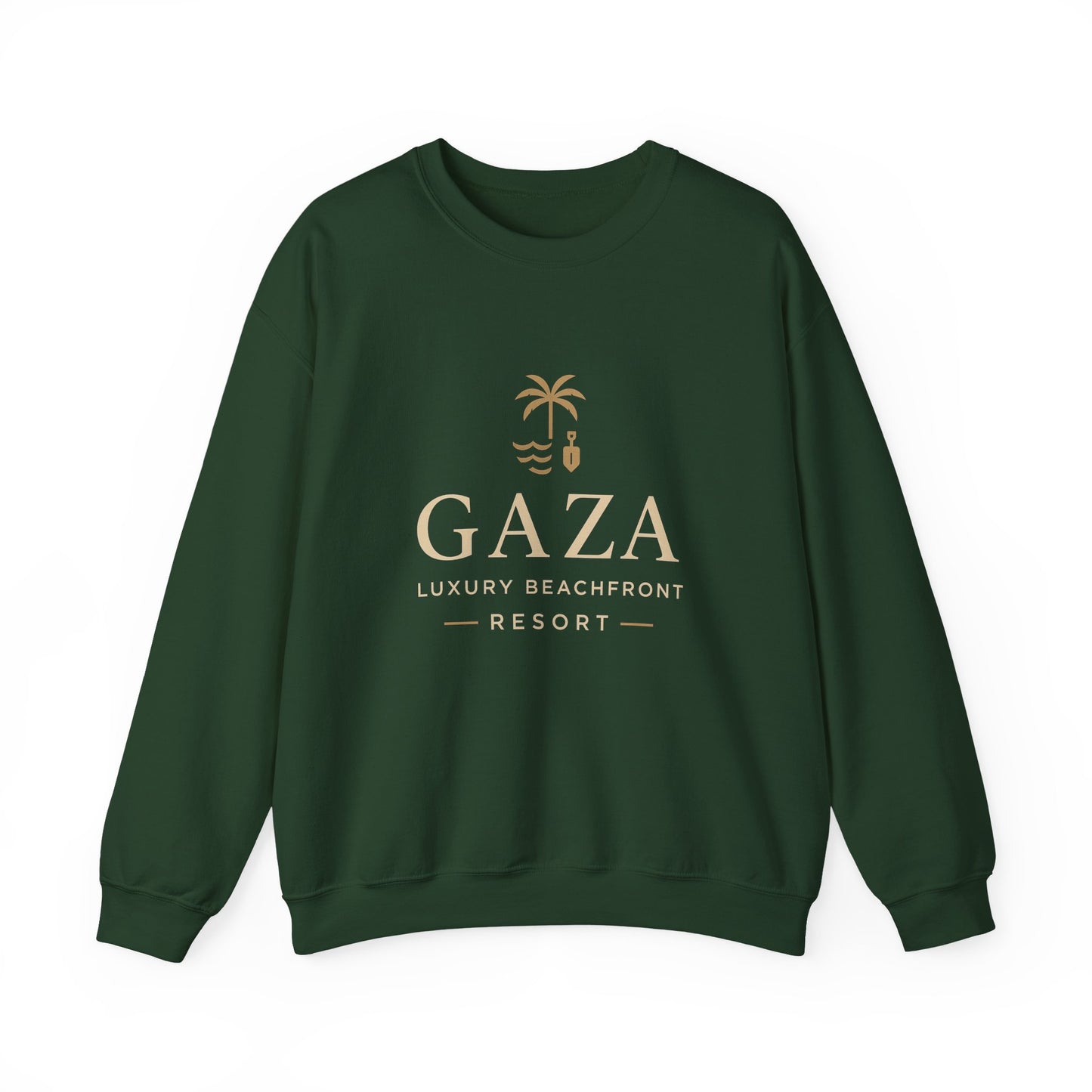 Gaza Luxury Beachfront Resort Sweatshirt, Unisex Crewneck Sweater, Beach Vacation Gift, Casual Summer Apparel, Travel Souvenir