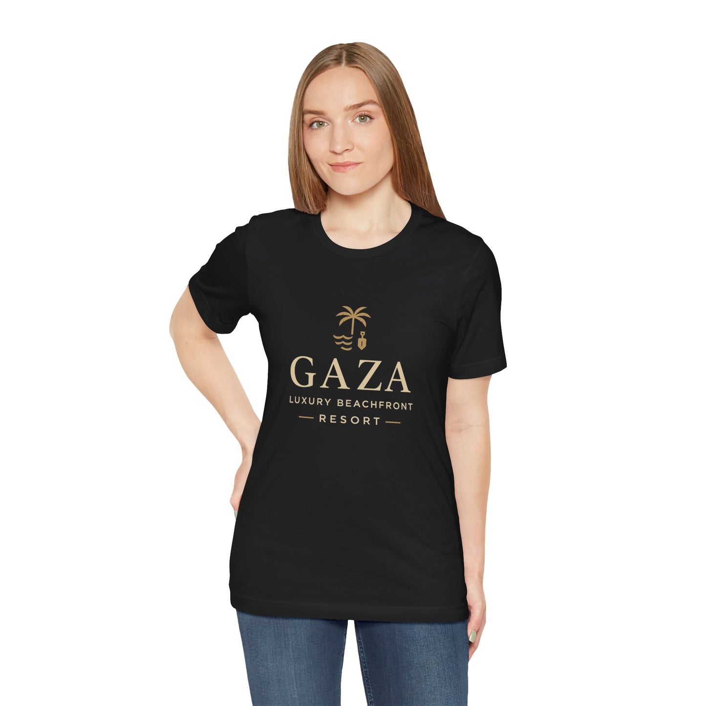 Gaza Luxury Beachfront Resort Tee, Vacation T-Shirt, Travel Apparel, Summer Fashion, Unisex Summer Tee