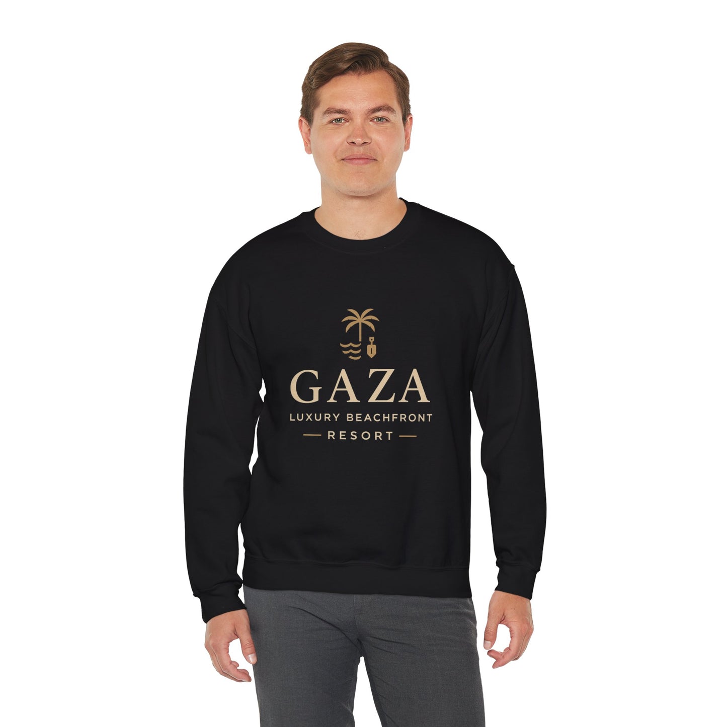 Gaza Luxury Beachfront Resort Sweatshirt, Unisex Crewneck Sweater, Beach Vacation Gift, Casual Summer Apparel, Travel Souvenir