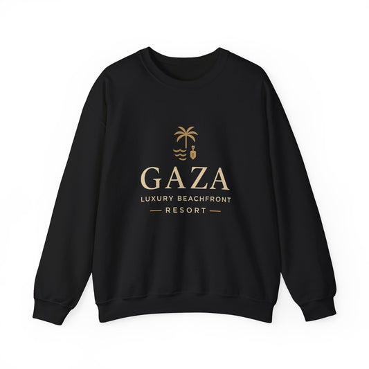 Gaza Luxury Beachfront Resort Sweatshirt, Unisex Crewneck Sweater, Beach Vacation Gift, Casual Summer Apparel, Travel Souvenir